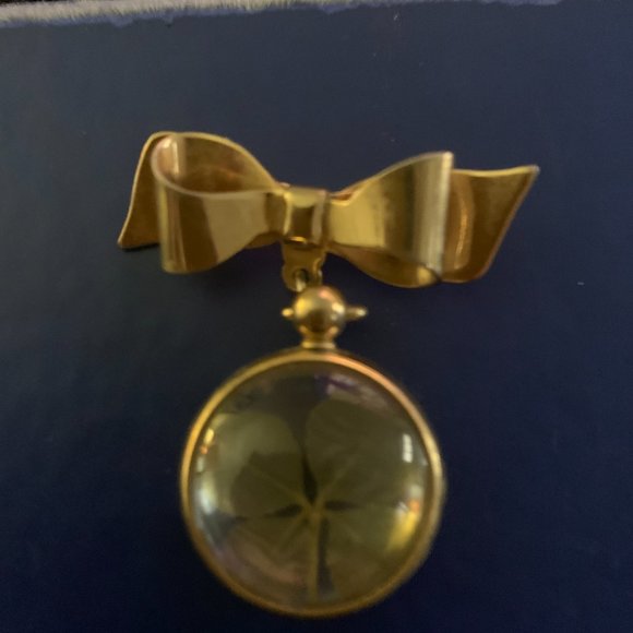 Vintage 4 Leaf Clover Brooch - Picture 3 of 3